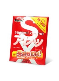 Утолщенный презерватив Sagami Xtreme FEEL LONG с точками - 1 шт. - Sagami - купить с доставкой в Невинномысске