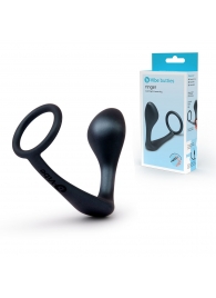 Черное эрекционное кольцо со стимулятором простаты Ringer Cock Ring   Plug - b-Vibe - в Невинномысске купить с доставкой