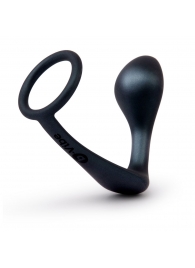 Черное эрекционное кольцо со стимулятором простаты Ringer Cock Ring   Plug - b-Vibe - в Невинномысске купить с доставкой