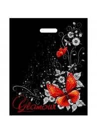 Черный пакет Glamour с вырубной ручкой (38х47 см) - Сима-Ленд - купить с доставкой в Невинномысске