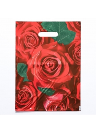 Пакет с цветочным принтом и вырубной ручкой (30х40 см) - Сима-Ленд - купить с доставкой в Невинномысске