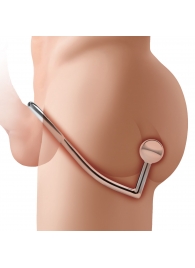 Кольцо на пенис с анальным стимулятором Stainless Steel Anal Hook   Cock Ring - BlueLine - в Невинномысске купить с доставкой