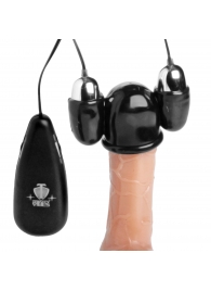 Черная стимулирующая насадка для головки полового члена Multi Speed Vibrating Penis Head Teaser - XR Brands - в Невинномысске купить с доставкой