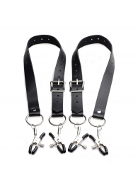 Ремни с зажимами для половых губ Spread Labia Spreader Straps with Clamps - XR Brands - купить с доставкой в Невинномысске