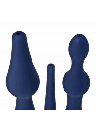 Набор из 3 универсальных насадок для анального душа Universal 3 Piece Silicone Enema Attachment Set - XR Brands - купить с доставкой в Невинномысске