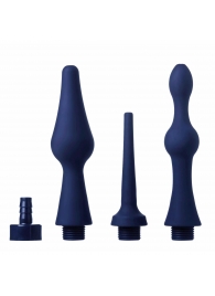 Набор из 3 универсальных насадок для анального душа Universal 3 Piece Silicone Enema Attachment Set - XR Brands - купить с доставкой в Невинномысске