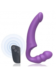 Фиолетовый безремневой страпон Straples Strap-On Dildo - Erokay - купить с доставкой в Невинномысске
