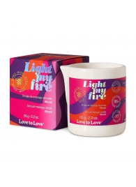 Массажная свеча Light My Fire с ароматом моной - 80 мл. - Love to Love - купить с доставкой в Невинномысске