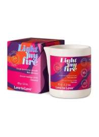 Массажная свеча Light My Fire Coconut с ароматом кокоса - 65 гр. - Love to Love - купить с доставкой в Невинномысске