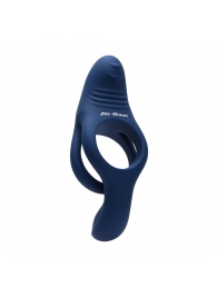 Синее эрекционное виброкольцо с двойным подхватом мошонки Ring Around The Rosy - Zero Tolerance - в Невинномысске купить с доставкой