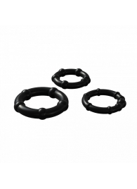 Набор из 3 черных эрекционных колец Babooom Ring Set - Adrien Lastic - в Невинномысске купить с доставкой