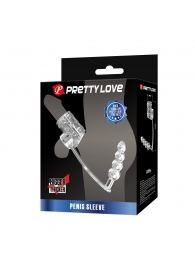 Прозрачная насадка на пенис и мошонку с анальным стимулятором Rilley - Baile - в Невинномысске купить с доставкой