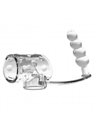 Прозрачная насадка на пенис и мошонку с анальным стимулятором Rilley - Baile - в Невинномысске купить с доставкой