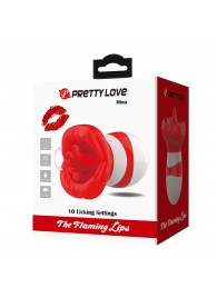 Красно-белый клиторальный стимулятор в форме рта Mina - Baile