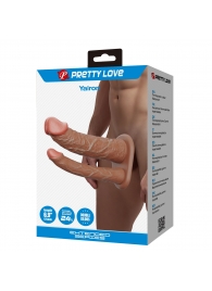 Реалистичная полая насадка на член для двойного проникновения Yairon - 17,5 см. - Baile - купить с доставкой в Невинномысске