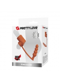 Телесная насадка на пенис и мошонку с анальным стимулятором Rilley - Baile - в Невинномысске купить с доставкой