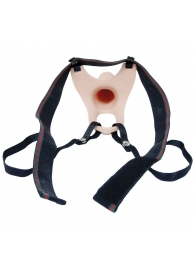 Телесный полый страпон на ремешках - 16,5 см. - Boys of Toys - купить с доставкой в Невинномысске