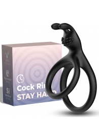 Черное эрекционное кольцо с подхватом мошонки - Boys of Toys - в Невинномысске купить с доставкой