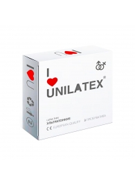 Ультратонкие презервативы Unilatex Ultra Thin - 3 шт. - Unilatex - купить с доставкой в Невинномысске