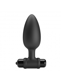 Черная анальная пробка с вибрацией - 11,5 см. - Baile