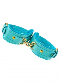 Голубые двуслойные кожаные оковы - Pecado - купить с доставкой в Невинномысске