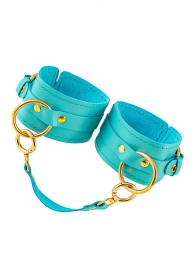 Голубые однослойные кожаные оковы - Pecado - купить с доставкой в Невинномысске