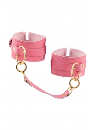 Розовые однослойные кожаные оковы - Pecado - купить с доставкой в Невинномысске