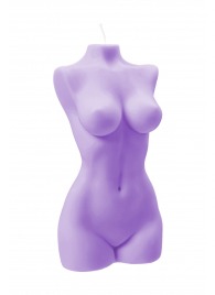 Фиолетовая интерьерная свеча в форме женского торса - 850 гр. - Pecado - купить с доставкой в Невинномысске
