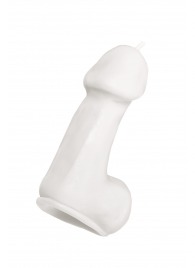 Белая свеча в форме пениса - 47 гр. - Pecado - купить с доставкой в Невинномысске