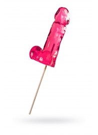 Розовый леденец в форме члена со вкусом айриш крим - 173 гр. - Sosuчki - купить с доставкой в Невинномысске