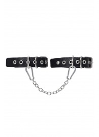 Черные оковы из одного ремешка с люверсами - Pecado - купить с доставкой в Невинномысске