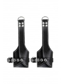 Черные подвесы с белой строчкой - Pecado - купить с доставкой в Невинномысске