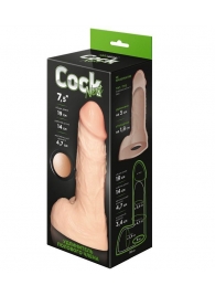 Телесный фаллоудлинитель с мошонкой Cock Next - 19 см. - LOVETOY (А-Полимер) - в Невинномысске купить с доставкой