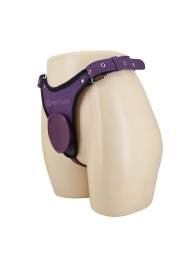 Фиолетовые трусики харнесс с платформой Caludio III - Baile - купить с доставкой в Невинномысске