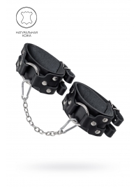 Черные кожаные оковы с двумя ремешками - Pecado - купить с доставкой в Невинномысске