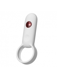 Белое эрекционное виброкольцо с пультом ДУ - Youvic - в Невинномысске купить с доставкой