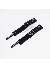 Черные кожаные оковы Sex - Crazy Handmade - купить с доставкой в Невинномысске