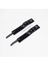 Черные кожаные оковы Sex - Crazy Handmade - купить с доставкой в Невинномысске