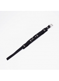 Черный ошейник из высококачественной натуральной кожи - Crazy Handmade - купить с доставкой в Невинномысске