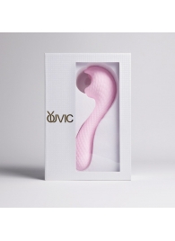 Розовый вибромассажёр с деликатными токами - Youvic - купить с доставкой в Невинномысске