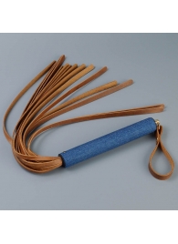 Плеть с джинсовой ручкой «Дикий Запад» - 60 см. - Sitabella - купить с доставкой в Невинномысске