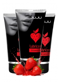 Набор из 3 съедобных лубрикантов JUJU со вкусом клубники - JuJu - купить с доставкой в Невинномысске