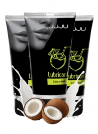 Набор из 3 съедобных лубрикантов JUJU со вкусом кокоса - JuJu - купить с доставкой в Невинномысске