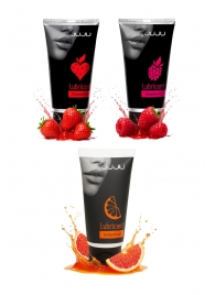 Набор из 3 съедобных лубрикантов JUJU (клубника, малина, грейпфрут) - JuJu - купить с доставкой в Невинномысске