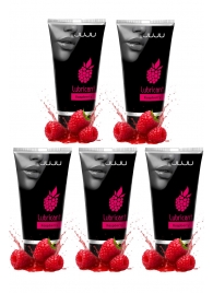 Набор из 5 съедобных лубрикантов JUJU со вкусом малины - JuJu - купить с доставкой в Невинномысске