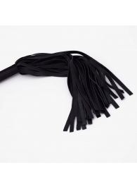 Черный кожаный флоггер - 45 см. - Crazy Handmade - купить с доставкой в Невинномысске