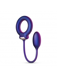 Фиолетовое эрекционное виброкольцо с анальным шариком Eclipse - ONE DC B.V. - в Невинномысске купить с доставкой