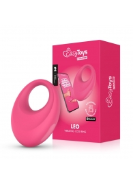 Розовое интерактивное эрекционное виброкольцо Leo - Easy toys - в Невинномысске купить с доставкой