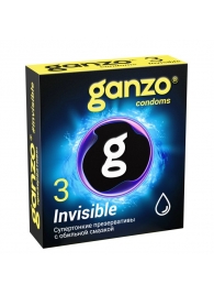 Супертонкие презервативы Ganzo Invisible - 3 шт. - Ganzo - купить с доставкой в Невинномысске