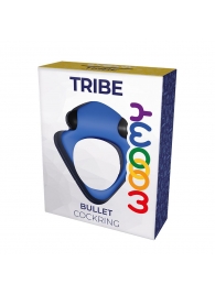 Синее эрекционное кольцо Wooomy Tribeс с вибрацией - Adrien Lastic - в Невинномысске купить с доставкой